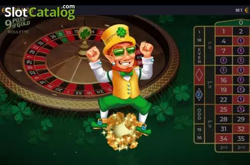Game screen 4. 9 Pots of Gold Roulette slot