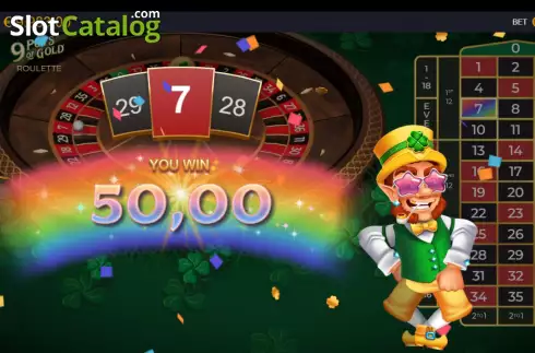 Win screen 2. 9 Pots of Gold Roulette slot