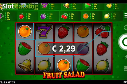 Écran3. Fruit Salad Machine à sous