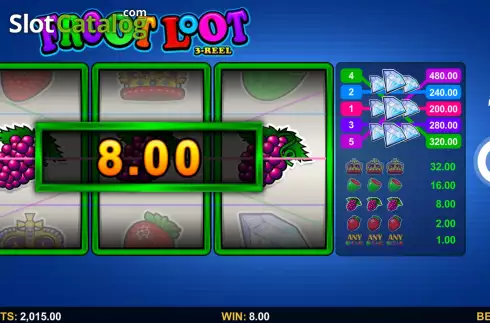 Captura de tela4. Froot Loot 3-Reel slot