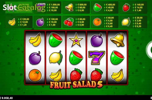 Game Screen. Fruit Salad 5-Line slot