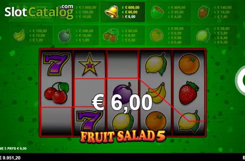 Ekran6. Fruit Salad 5-Line yuvası