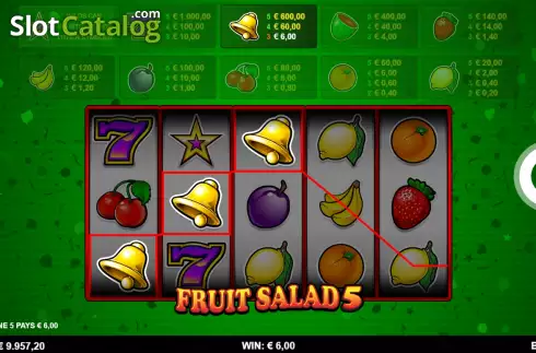 Écran7. Fruit Salad 5-Line Machine à sous