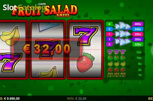 Captura de tela6. Fruit Salad 3-Reel slot