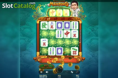 Win Screen. Pong Pong Mahjong slot