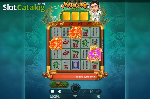 Free Spins Win Screen. Pong Pong Mahjong slot