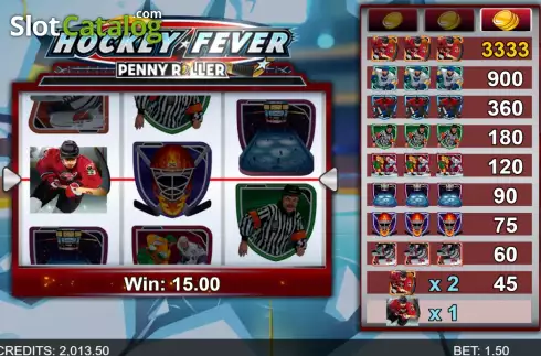 Bildschirm3. Hockey Fever Penny Roller slot