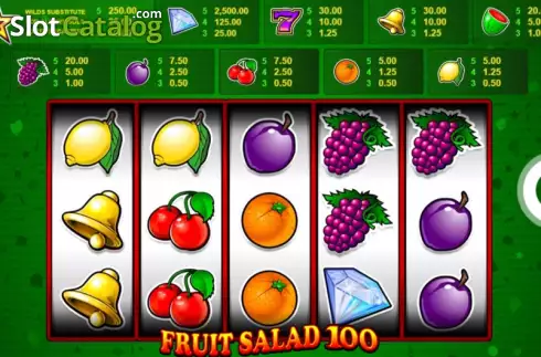 Game screen. Fruit Salad 100 slot
