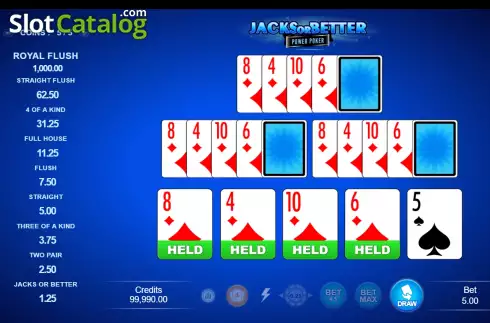 Jacks or Better - Power Poker demo. Jacks or Better - Power Poker slot