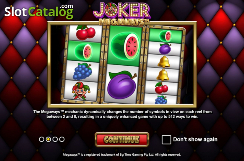 Start Screen. Joker Megaways slot