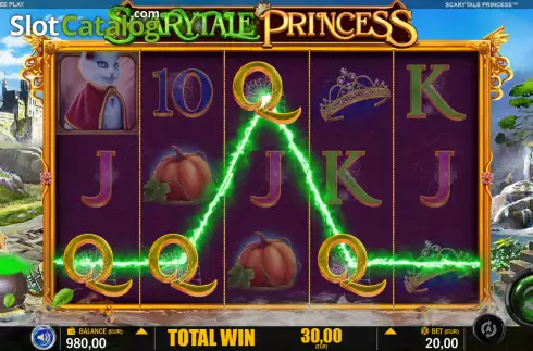 Win screen. Scarytale Princess slot