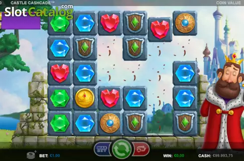 Win screen 2. Castle Cashcade slot