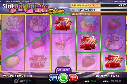 Win screen. Spin and Win Deluxe (Games Inc) slot