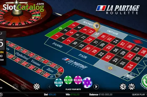 Screenshot3. La Partage Roulette (Games Inc) slot
