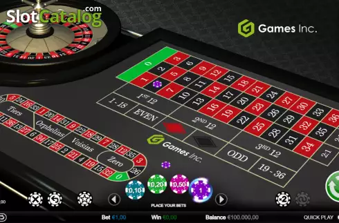 Captura de tela2. Lo-Roller European Roulette (Games Inc) slot