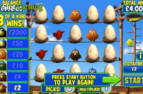 Game Screen. Birdz Instant Win slot
