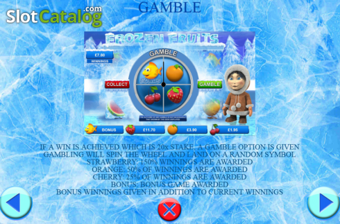 Skärmdump7. Frozen Fruits (Games Warehouse) slot