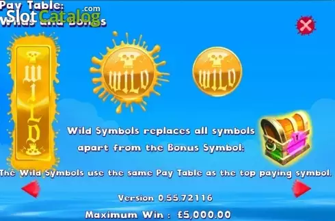 Paytable 2. Paintball Pirates slot