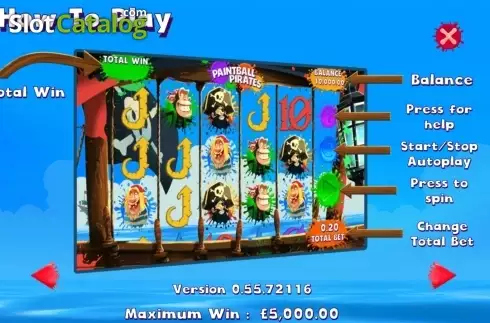 Paytable 3. Paintball Pirates slot