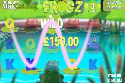Free spins screen 2. Frogz slot