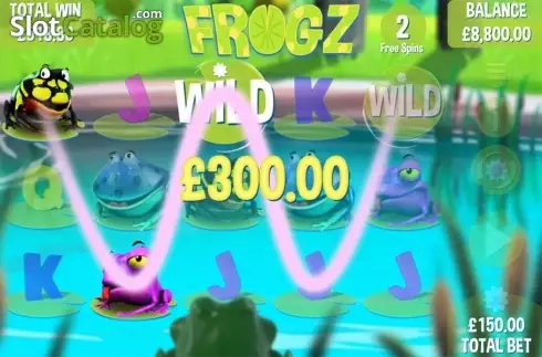 Free spins screen 3. Frogz slot