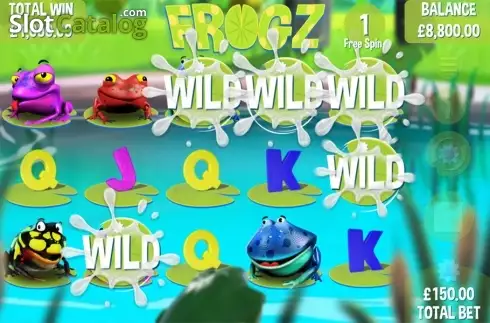 Sticky wild screen. Frogz slot
