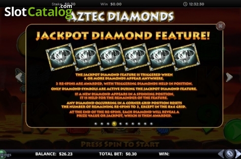 Jackpot 1. Aztec Diamonds slot