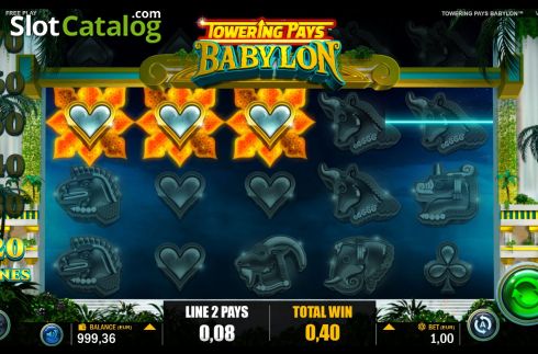 Skärmdump4. Towering Pays Babylon slot