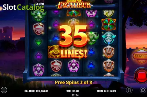 Free Spins 3. Towering Pays Excalibur slot