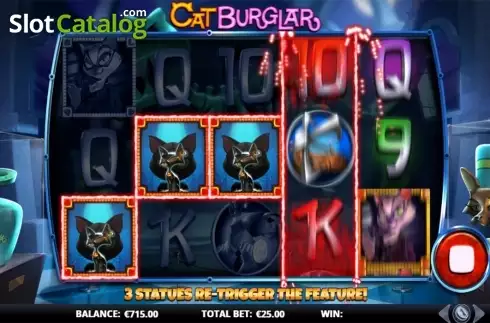 Respin screen. Cat Burglar slot