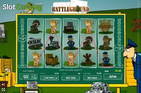 Bildschirm3. Battleground Spins slot