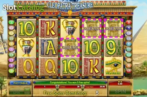 Bildschirm3. Cleopatra Treasure slot