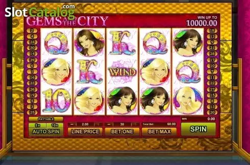 Game Workflow screen. Gems and the City slot