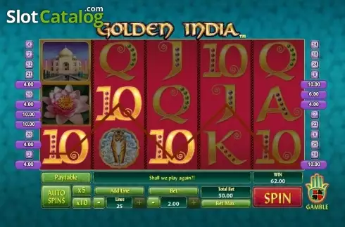Skärmdump3. Golden India Slots slot