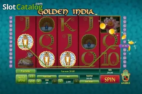 画面4. Golden India Slots カジノスロット