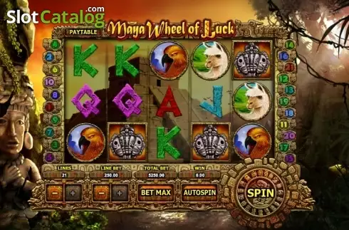 Game Workflow screen. Maya Wheel of Luck slot