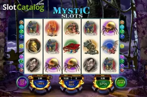 Game Workflow screen. Mystic Slots slot