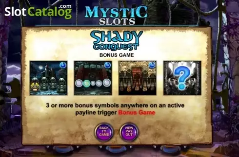 Paytable 2. Mystic Slots slot