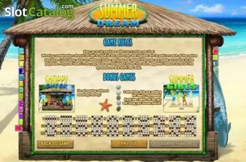 Bildschirm6. Summer Dream slot