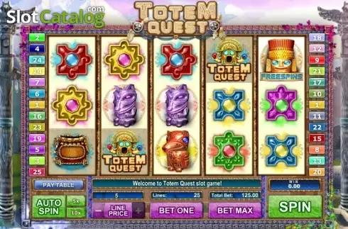 Game Workflow screen. Totem Quest slot