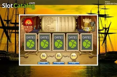 画面2. Joker Wild (GamesOS) カジノスロット