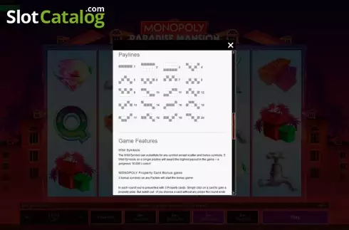 Bildschirm4. Monopoly Paradise Mansion slot
