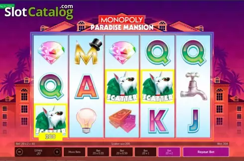 Bildschirm8. Monopoly Paradise Mansion slot