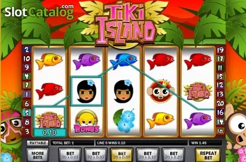 Win Screen . Tiki Island (Gamesys) slot