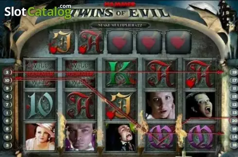 Win Screen . Twins of Evil slot