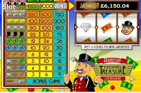 Bildschirm2. Tycoon's Treasure Progressive slot