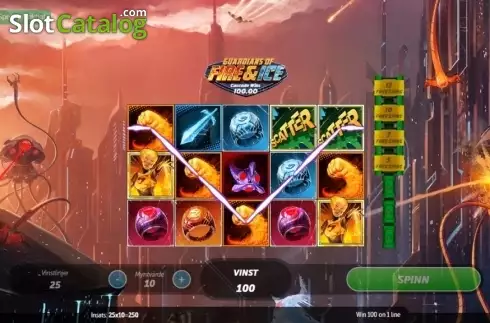 Win Screen 2. Guardians of Fire and Ice (Gamesys) slot