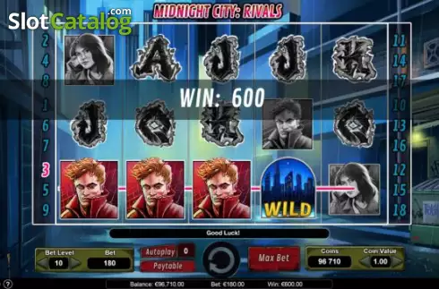 Win screen 2. Midnight City: Rivals slot
