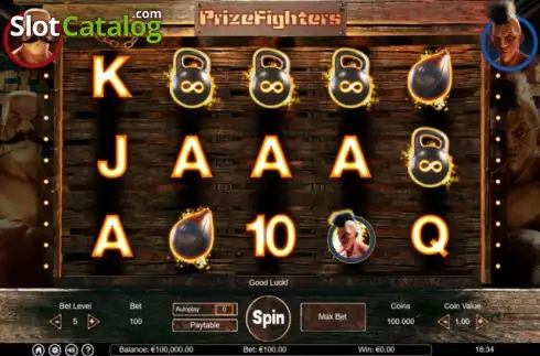 Reel screen. Prize Fighters slot