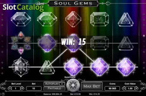 Wild win screen. Soul Gems slot